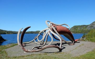 Calamarul uriaș, cel mai mare nevertebral de pe Pamânt, care ajunge până la 17 metri lungime